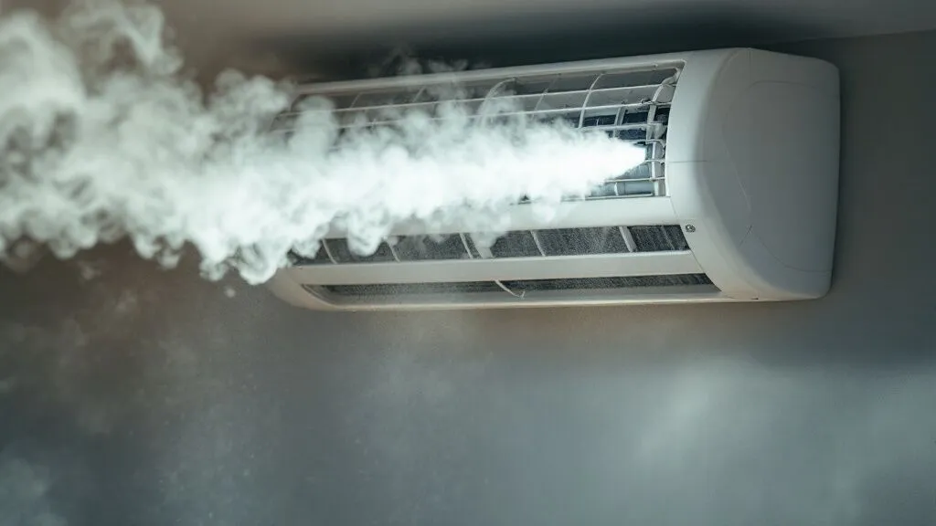 Neviem prečo, ale mám horúcu klimatizáciu z ktorej sa parí.